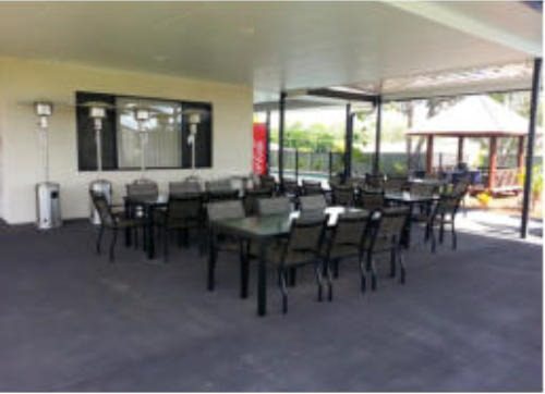 Outdoor dining patio